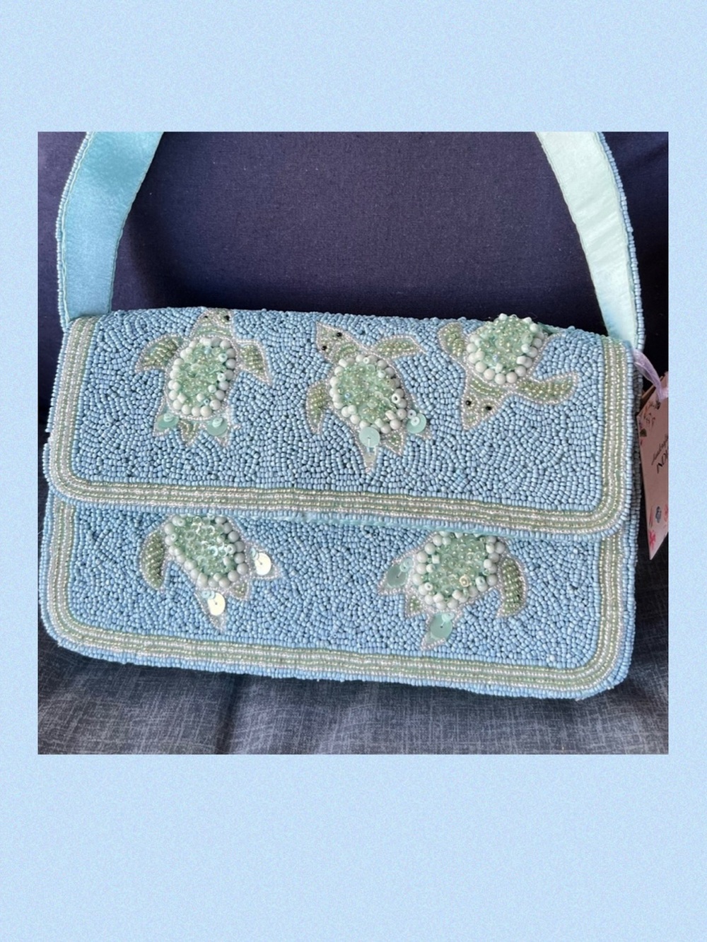 Made In India Beaded Turtle Bag NWT